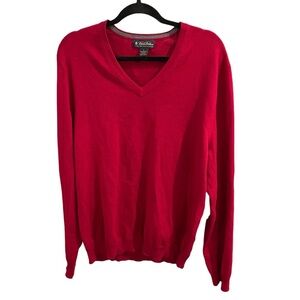 Brooks Brothers Merino Wool Blend V-neck Sweater Size L
